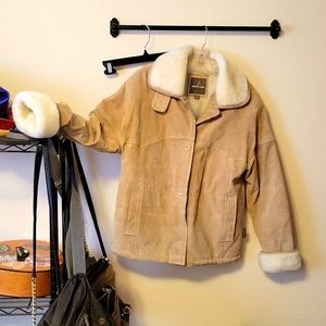 Leather Sherpa coat by Boeing.